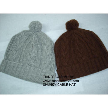 Kaschmir Chunky Schal Hut Set